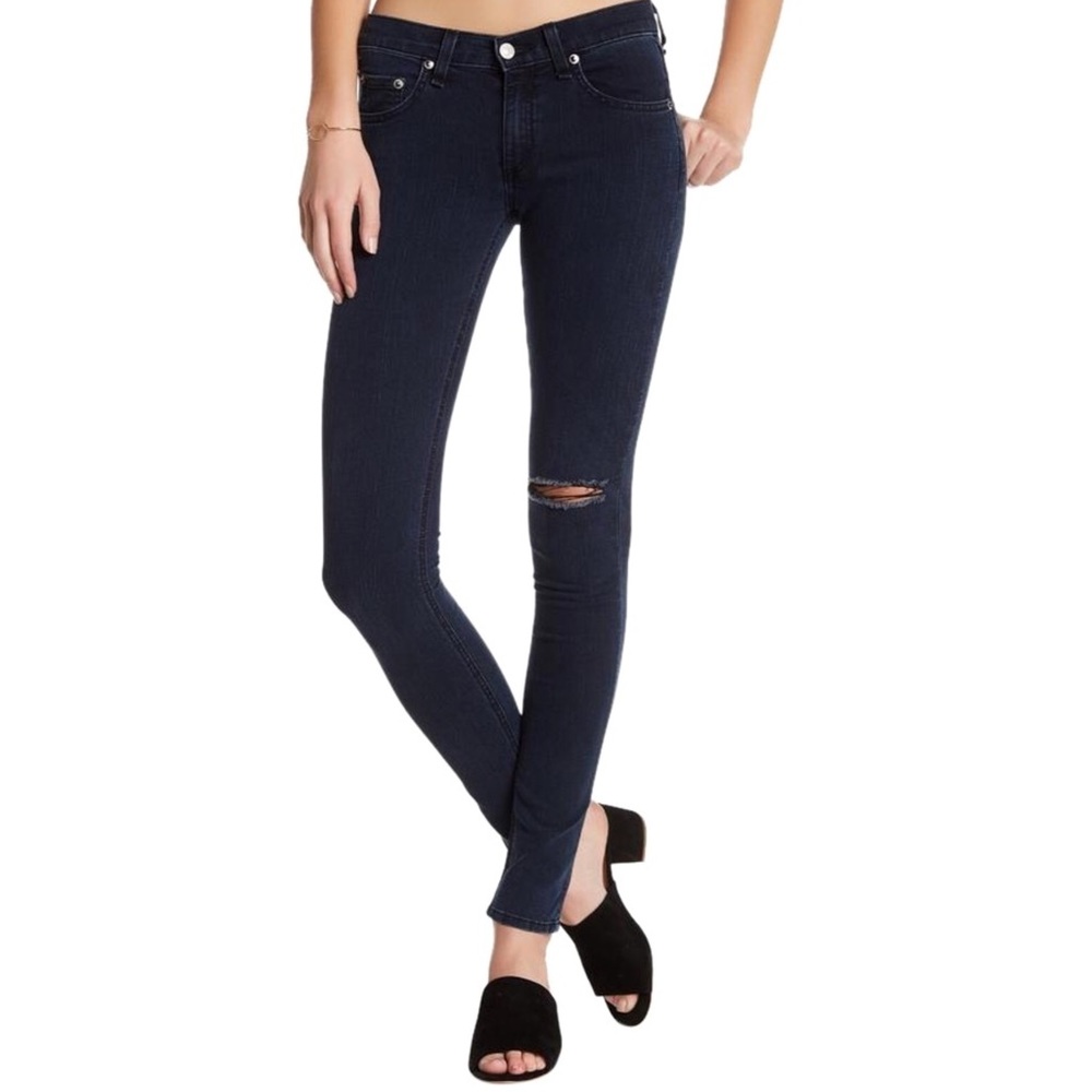 RAG AND BONE skinny terra blue skinny jeans